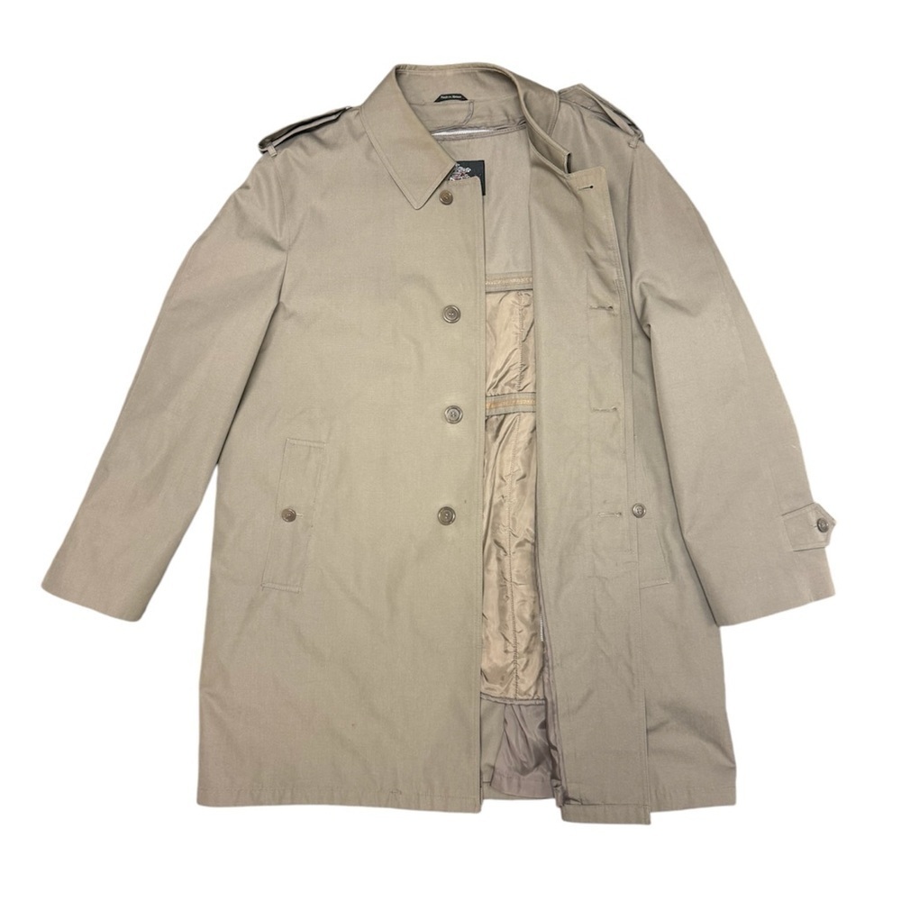 Oleg Cassini Signature Collection Vintage 80s Trench Coat - Size 46 Regular - Picture 2 of 16